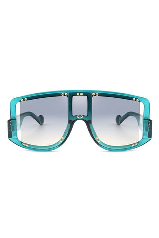 Square Oversize Shield Fashion Visor Sunglasses.