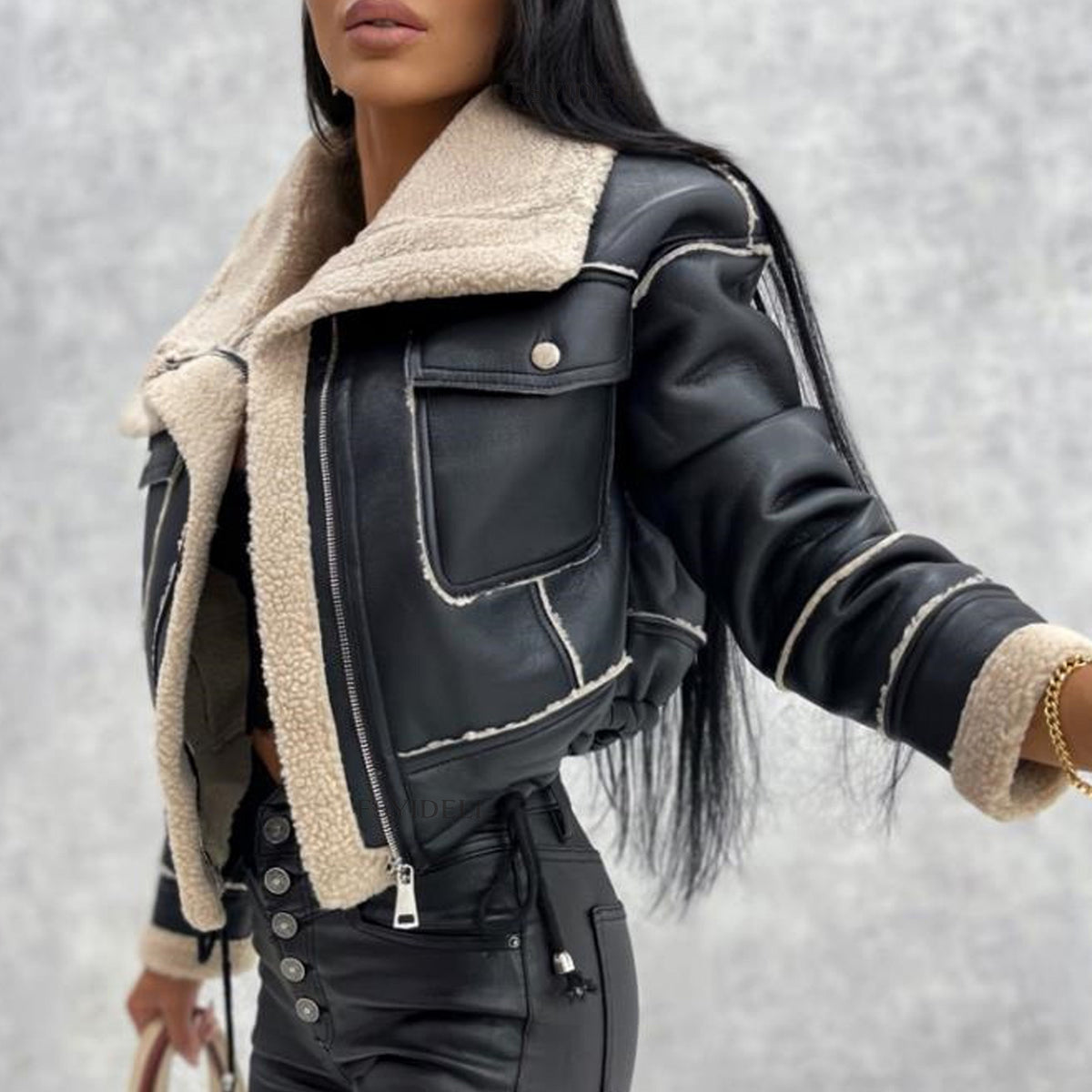 【JAREY】 BB FAUX LEATHER SHORT JACKET Buy Misaky for Women Winter Jacket Women Cool Faux Leather Jacket