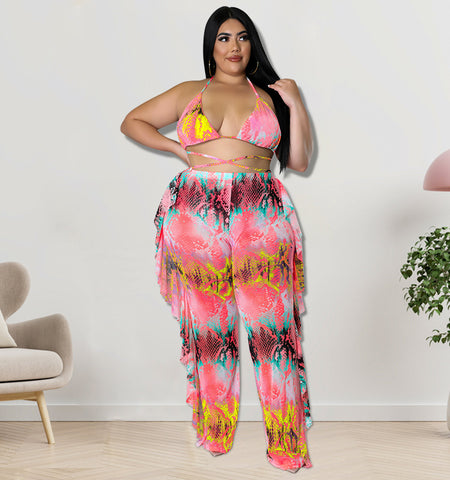 Plus Size Spring Sexy Three-Piece Swim Suit