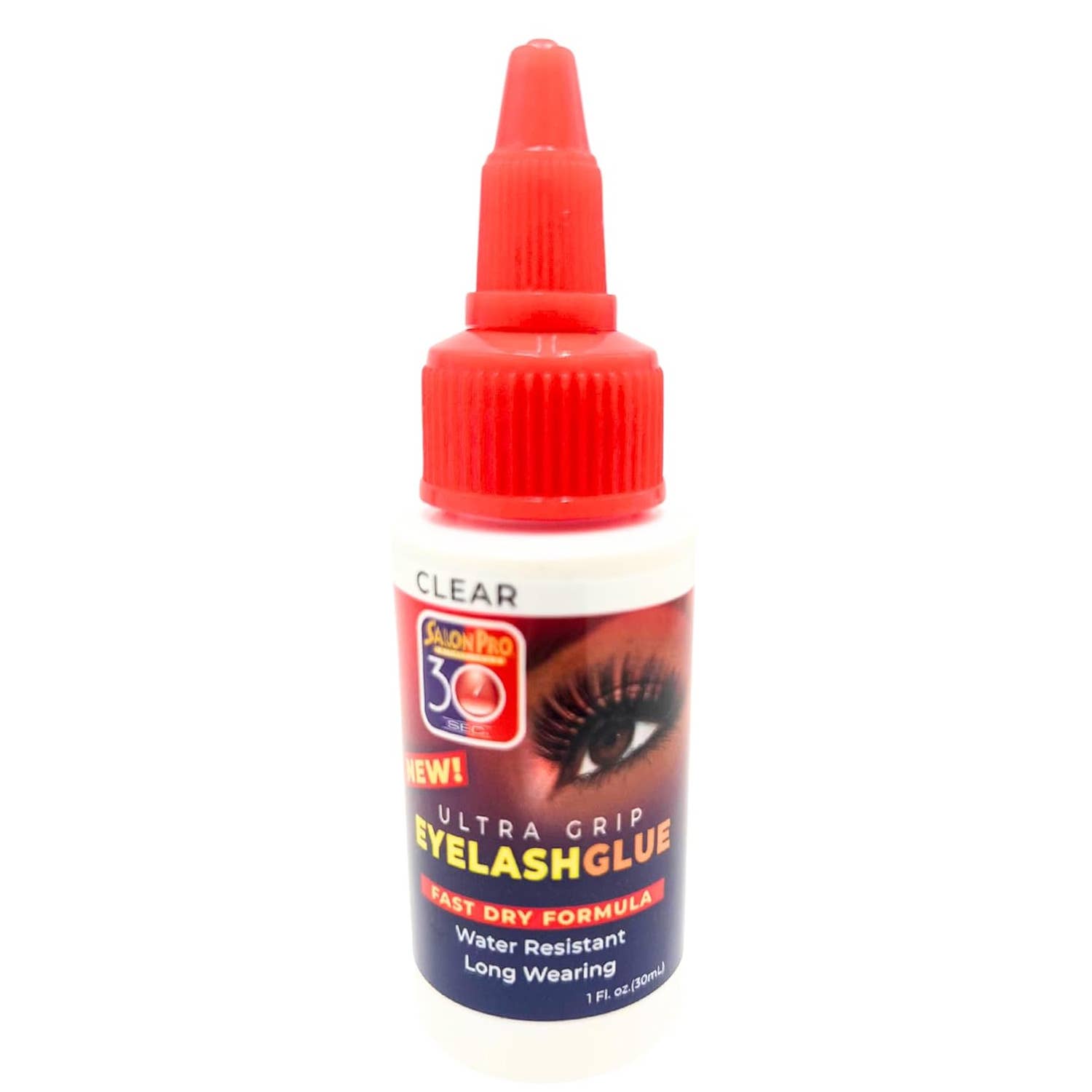 Salon Pro 30 Sec Strip Eyelash Glue Strong Hold, Clear,1oz