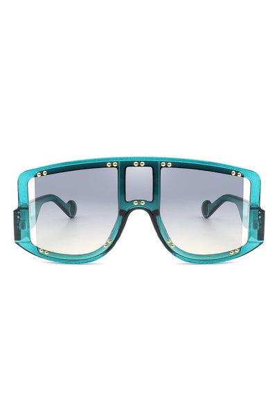 Square Oversize Shield Fashion Visor Sunglasses.