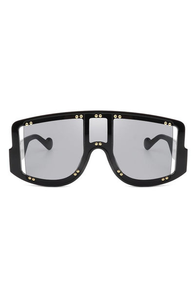 Square Oversize Shield Fashion Visor Sunglasses.