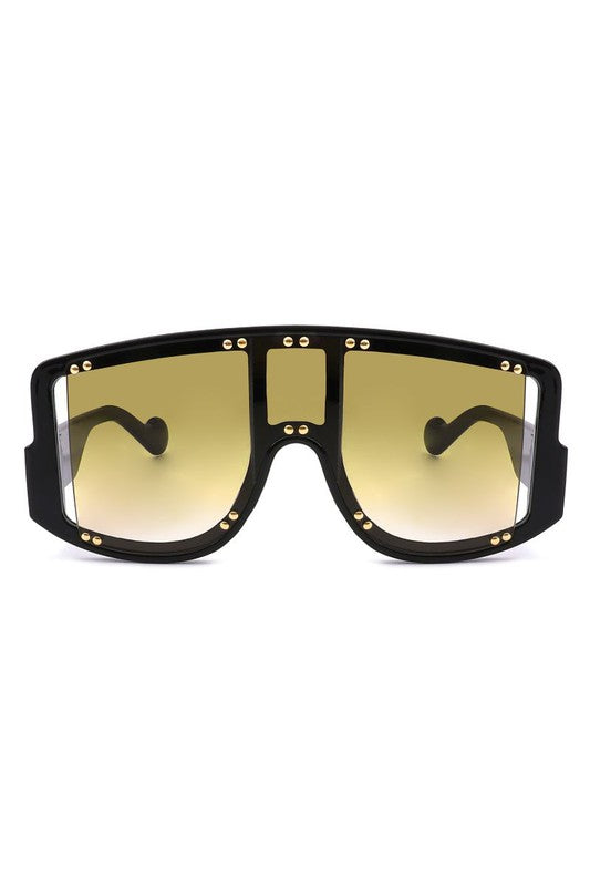 Square Oversize Shield Fashion Visor Sunglasses.