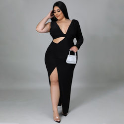 Single Sleeve Sexy Cutout Long Dress.