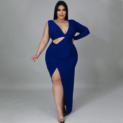 Single Sleeve Sexy Cutout Long Dress.