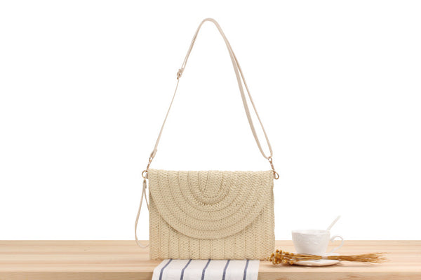 Handmade Straw Beach Bag.